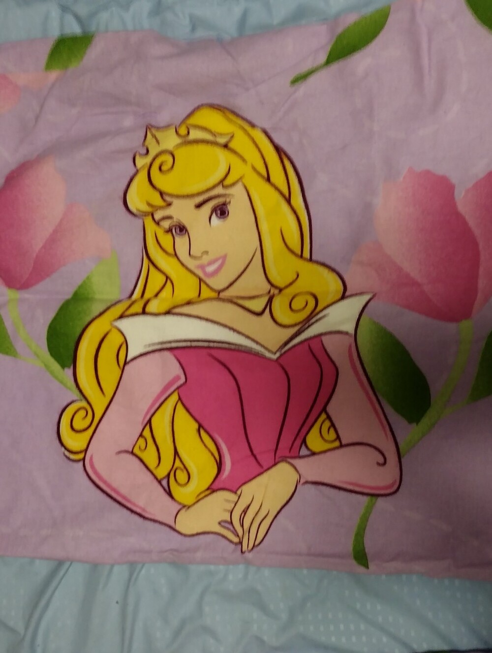Pink Princess Floral Pillowcase - Pink